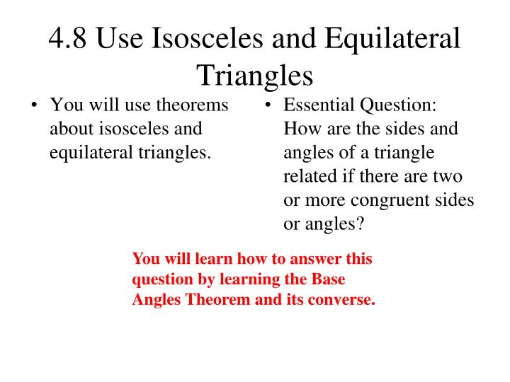 4 8 use isosceles and equilateral triangles