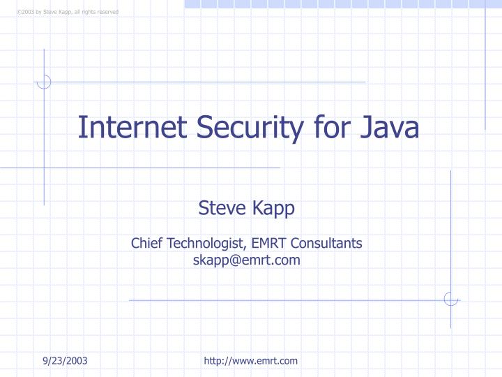 internet security for java