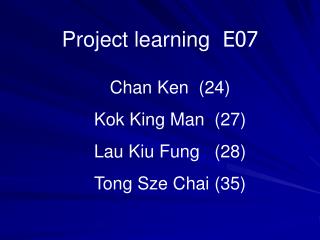 Project learning E07