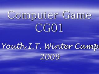 Computer Game CG01