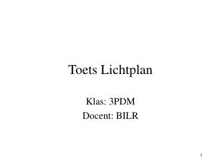toets lichtplan