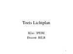 Toets Lichtplan - slide 1