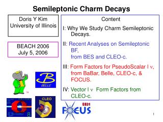 Semileptonic Charm Decays