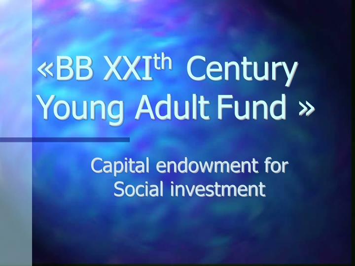 capital endowment for social investment