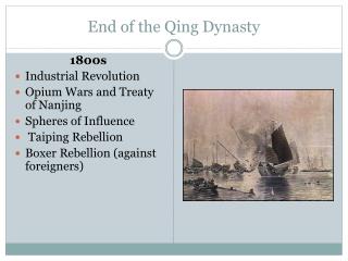 End of the Qing Dynasty