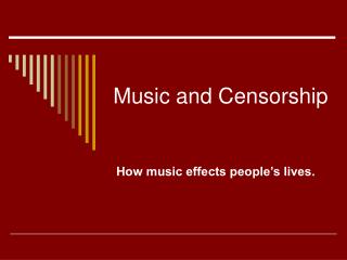 music and censorship