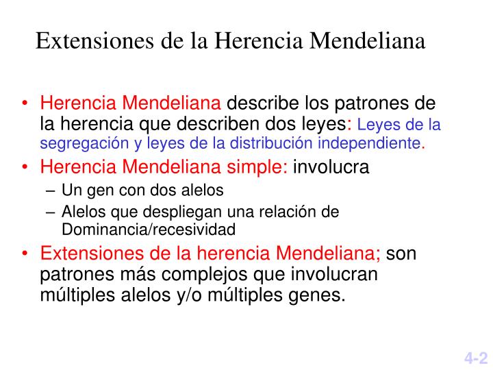 extensiones de la herencia mendeliana