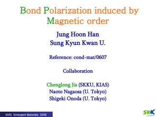 B ond P olarization induced by M agnetic order