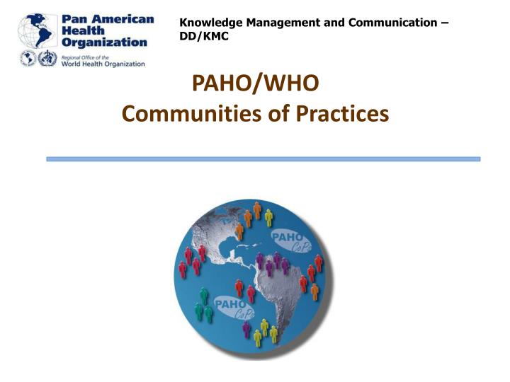 paho who communities of practices