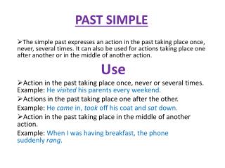 PAST SIMPLE