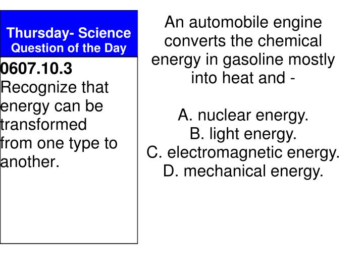 thursday science question of the day