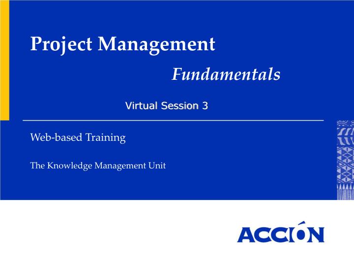 project management fundamentals