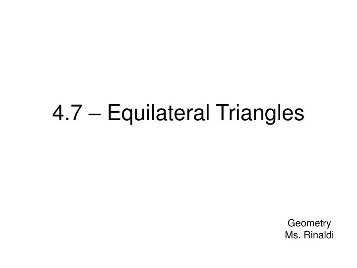 4 7 equilateral triangles