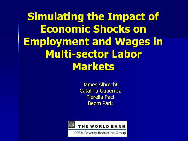 simulating the impact of economic shocks on employment and wages in multi sector labor markets