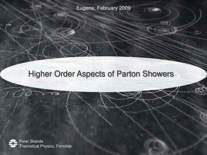 higher order aspects of parton showers