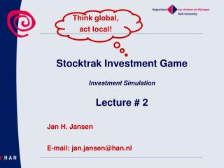 Stocktrak Investment Game Investment Simulation Lecture # 2