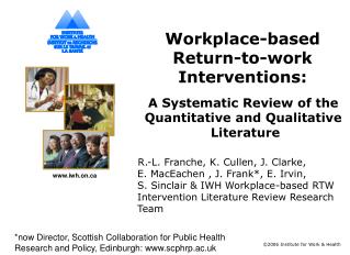 Workplace-based Return-to-work Interventions: