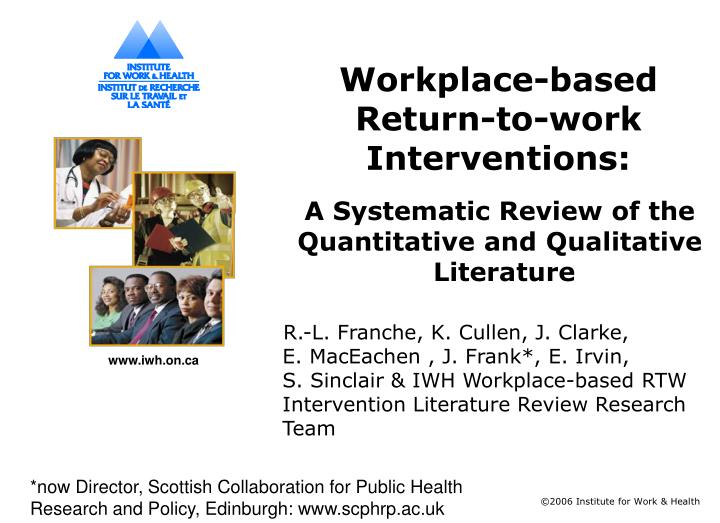 workplace based return to work interventions