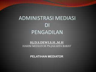 administrasi mediasi di pengadilan