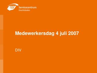 medewerkersdag 4 juli 2007