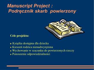 manuscript project podr cznik skarb powierzony