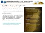 Travel Award Program for Young Scientists in Computational Physics and Materials Science - slide 1