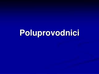 Poluprovodnici