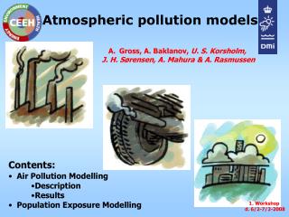 Atmospheric pollution models