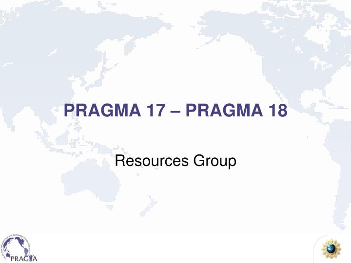 pragma 17 pragma 18