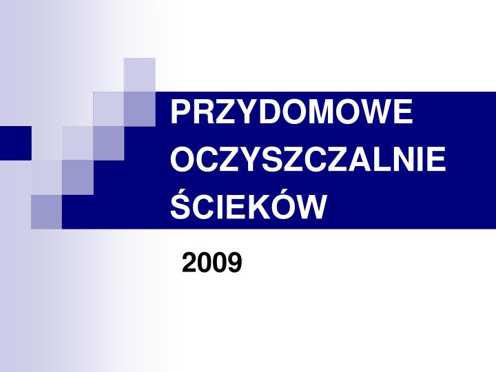 przydomowe oczyszczalnie ciek w