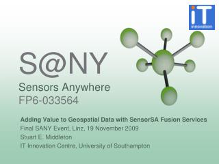 S@NY Sensors Anywhere FP6-033564