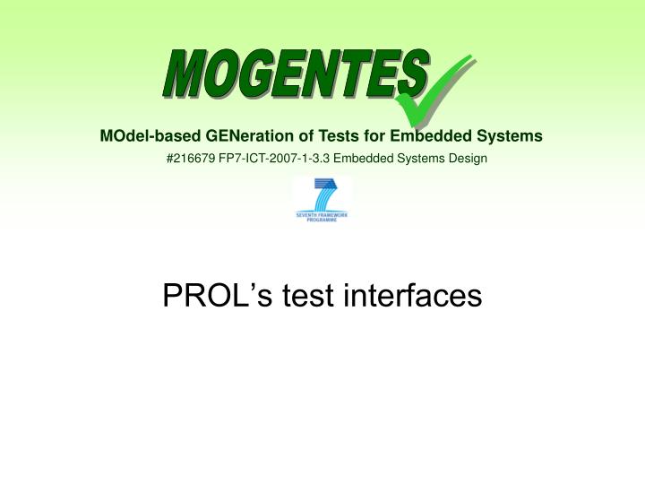 prol s test interfaces