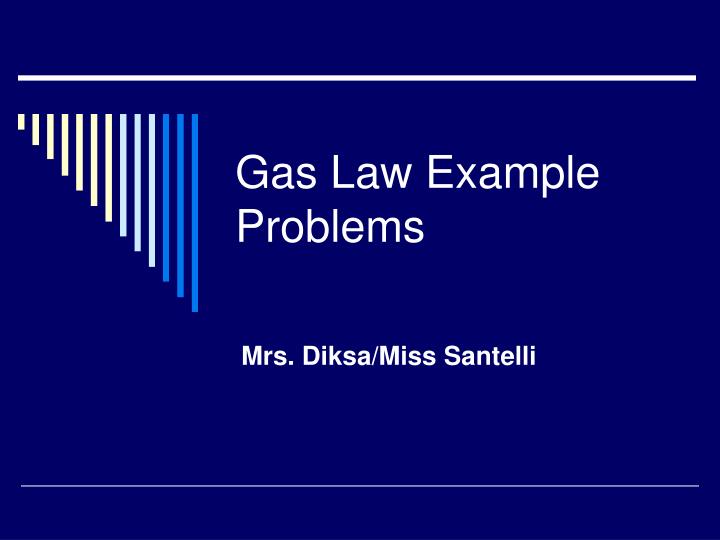gas law example problems