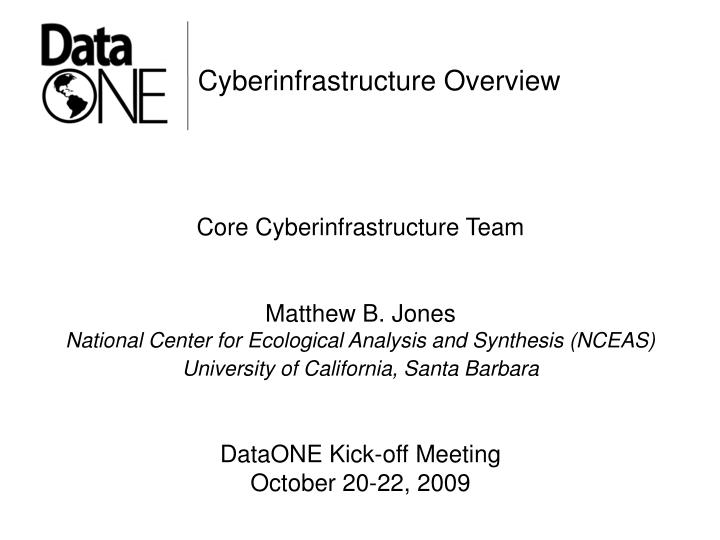 cyberinfrastructure overview