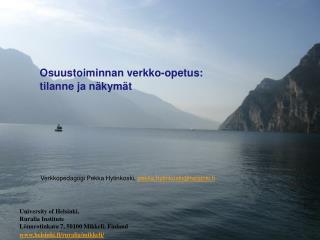 osuustoiminnan verkko opetus tilanne ja n kym t