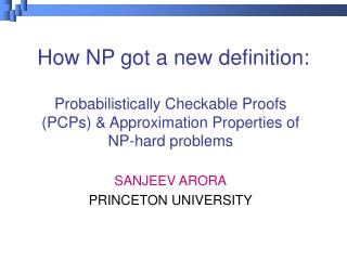 How NP got a new definition: