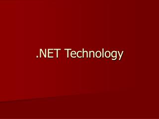 .NET Technology