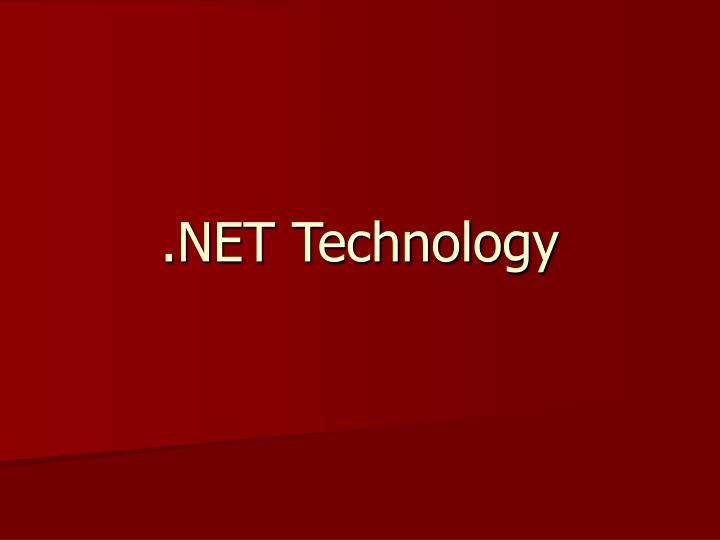 net technology