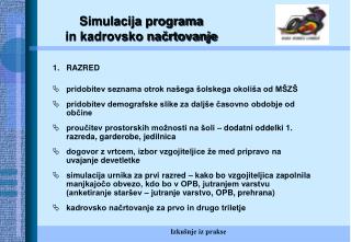 simulacija programa in kadrovsko na rtovanje