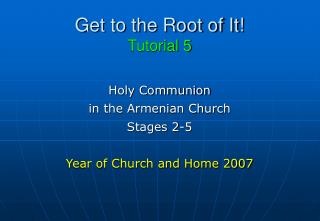 Get to the Root of It! Tutorial 5