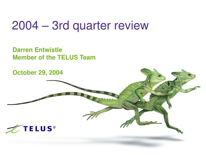 2004 3rd quarter review