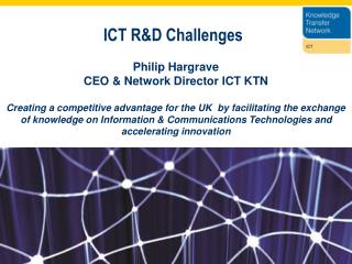 ICT R&amp;D Challenges