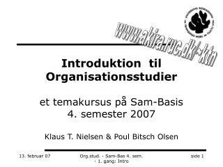 introduktion til organisationsstudier