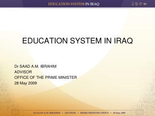 EDUCATION SYSTEM IN IRAQ