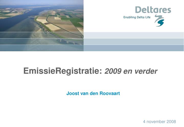 emissieregistratie 2009 en verder