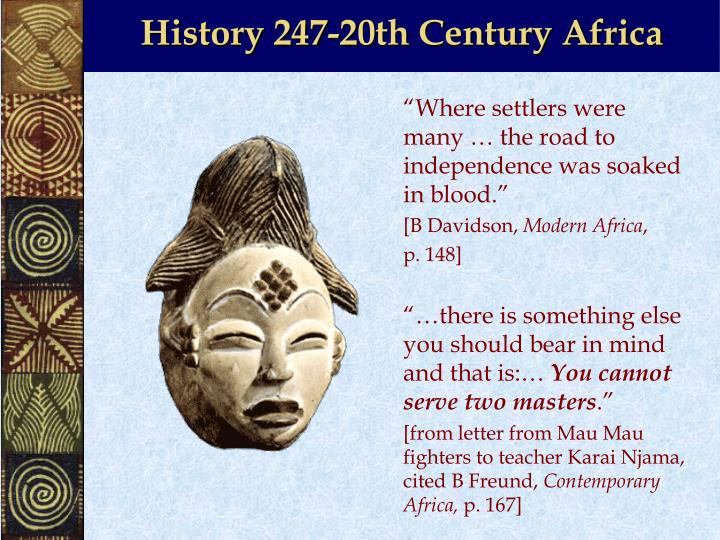 history 247 20th century africa