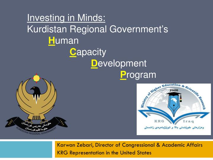 karwan zebari director of congressional academic affairs krg representation in the united states