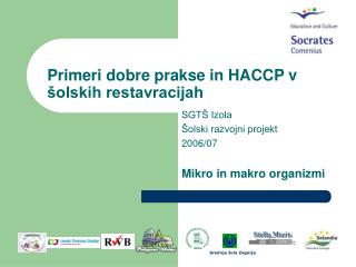 primeri dobre prakse in haccp v olskih restavracijah