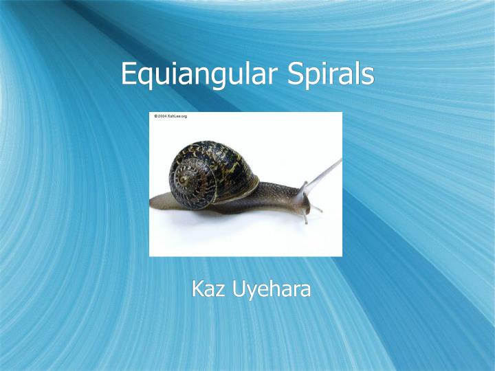 equiangular spirals