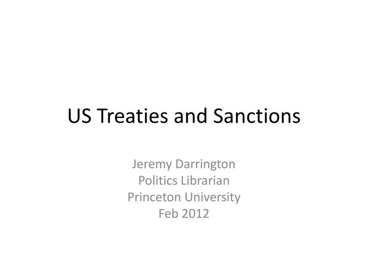 us treaties and sanctions